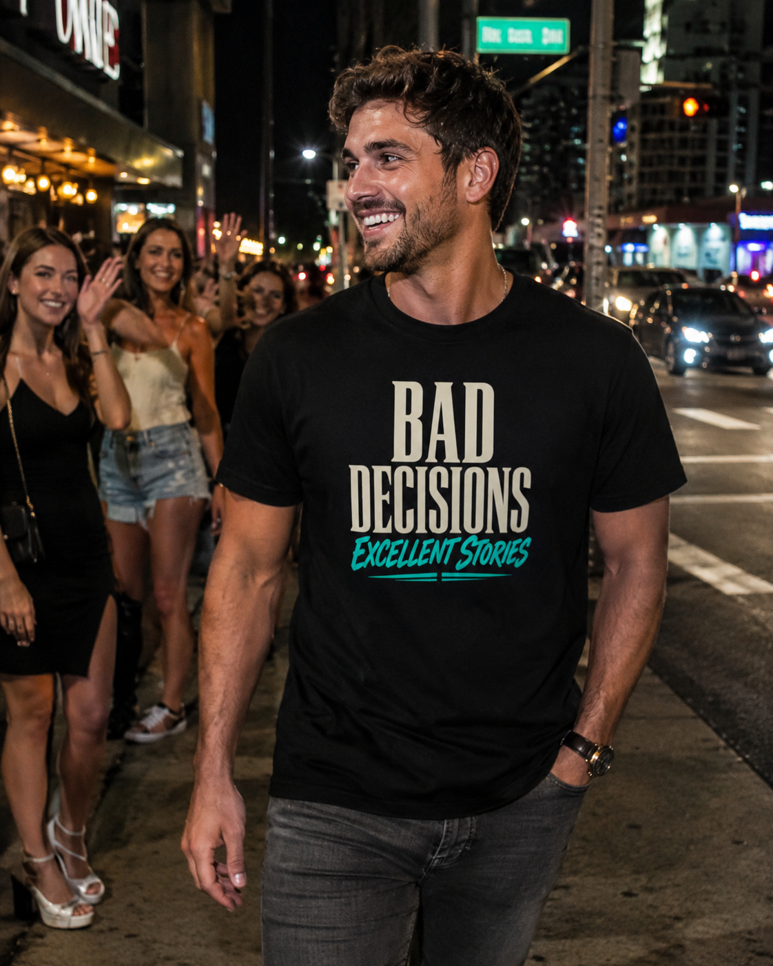 * T-Shirt - Bad Decisions / Excellent Stories
