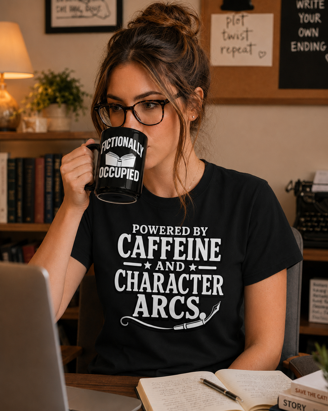 T-Shirt - Caffeine and Character Arcs